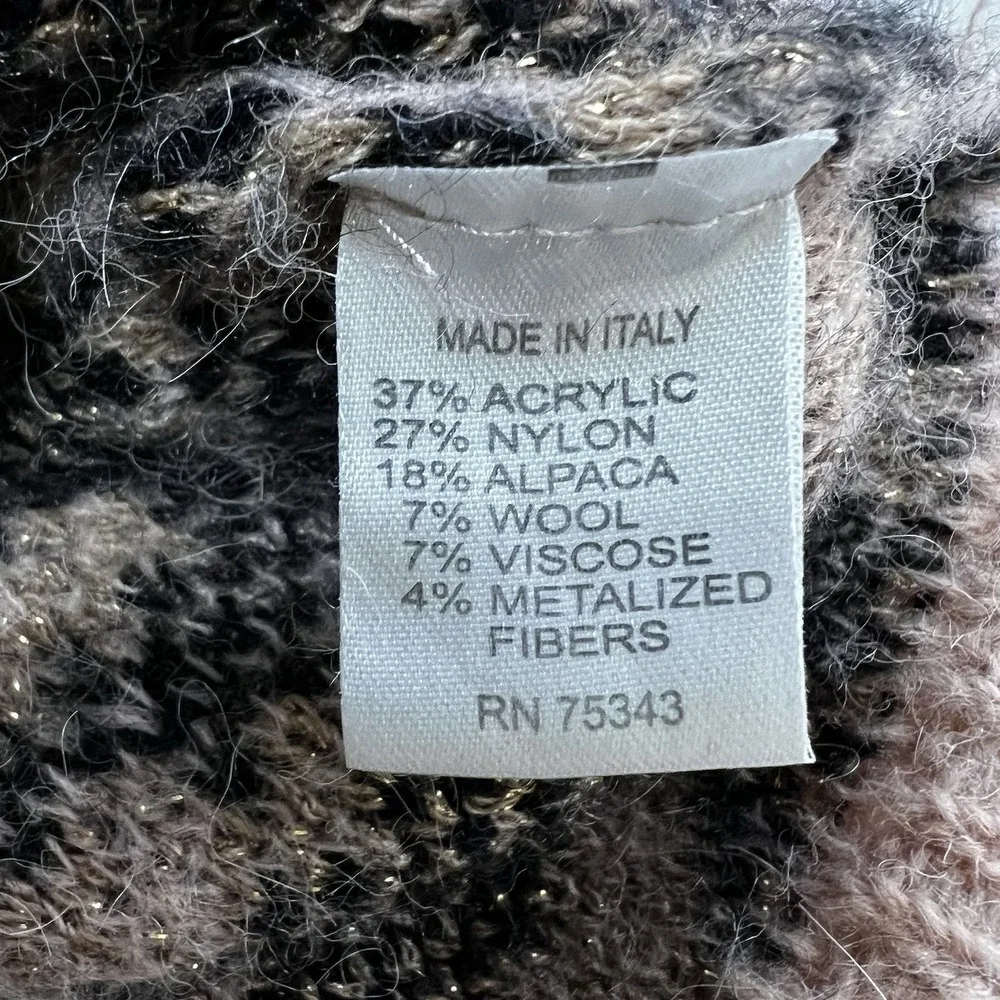 Anthropologie Elsamanda Made‎ in Italy Leopard Print Wool Alpaca Sweater Small